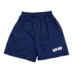 Augusta Sportswear NFL Flag Boys Youth Large Navy Elastic Waist Shorts
